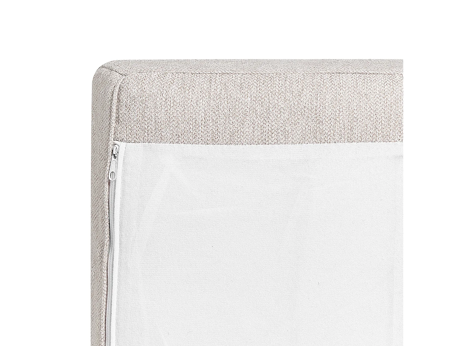 Canapé d'Angle Moderne Beige Côté Gauche 4 Places avec Pieds en Métal Noir Breda