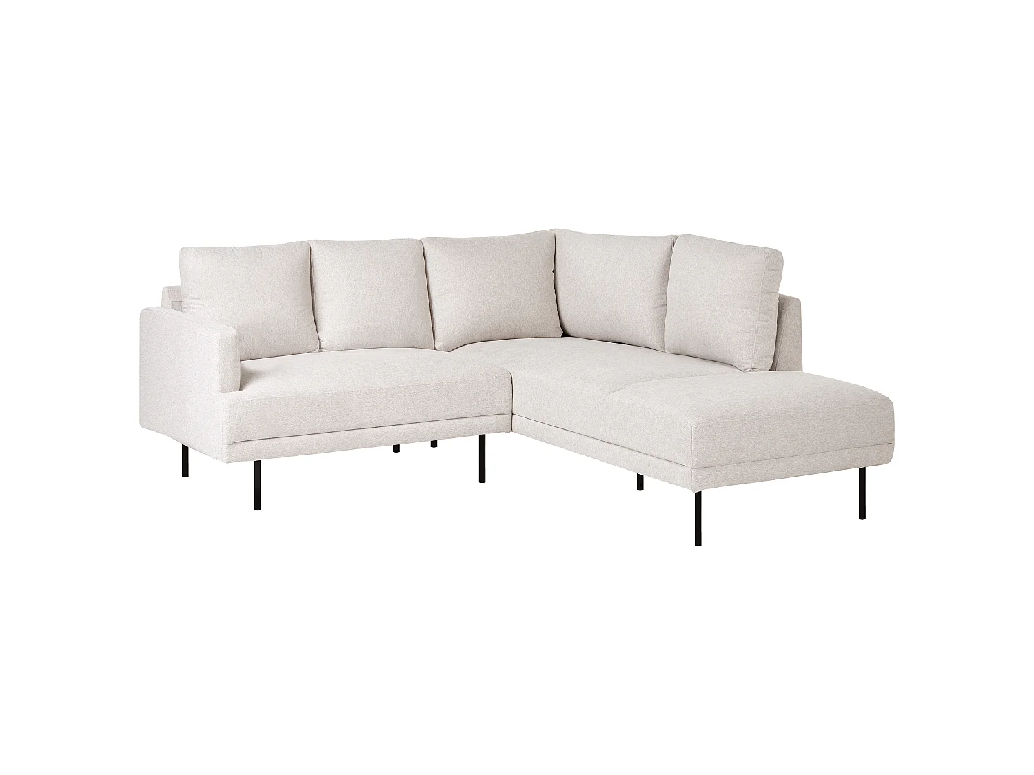 Divano angolare BREDA Tessuto Beige chiaro 4 posti Lato Sinistro