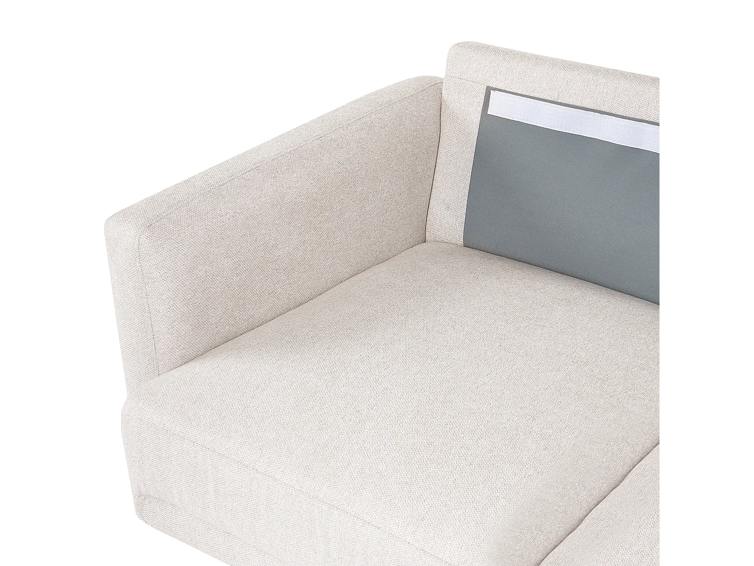 Divano angolare BREDA Tessuto Beige chiaro 4 posti Lato Sinistro