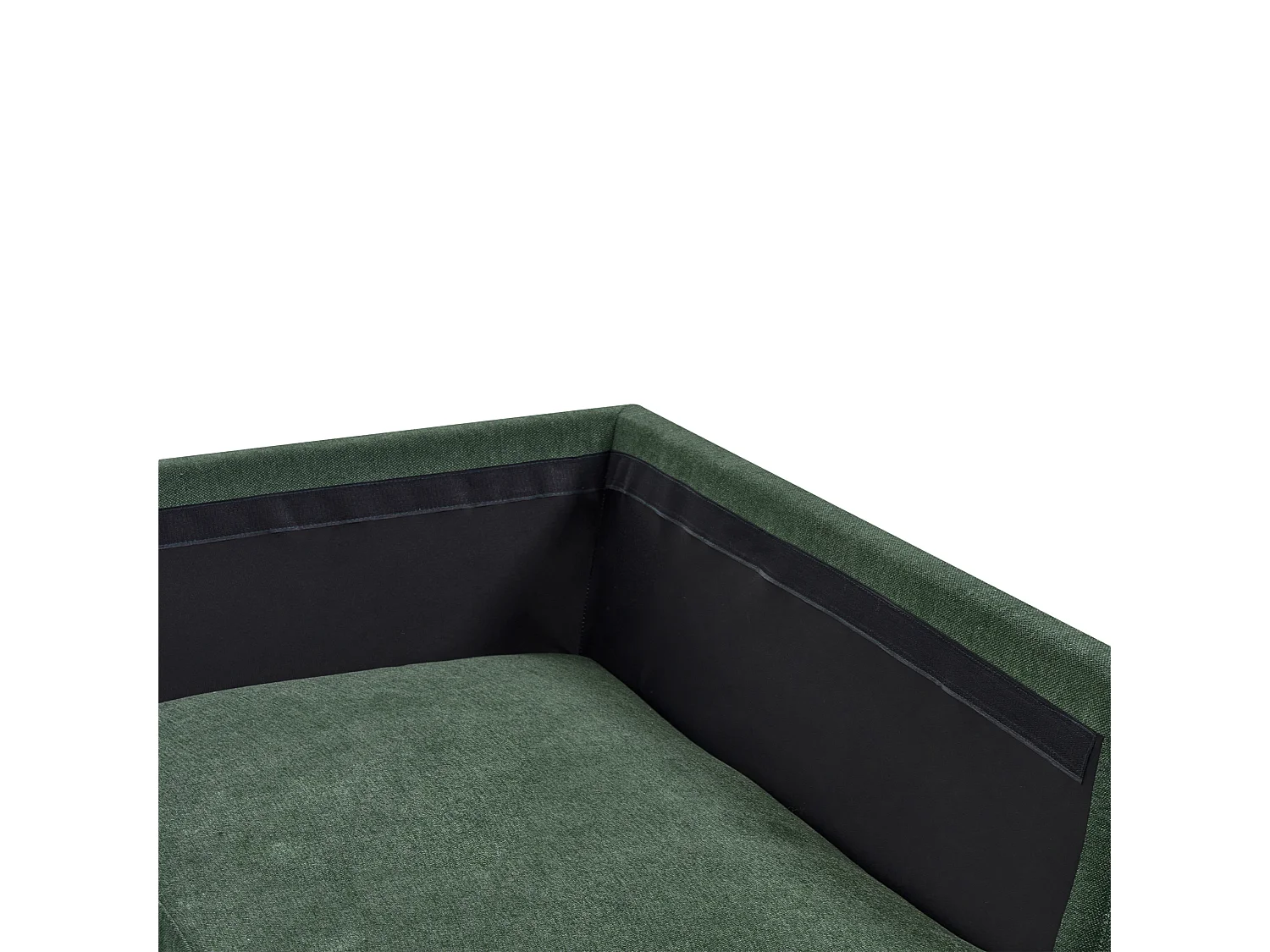 Ecksofa BREDA Stoff Dunkelgrün 4-Sitzer linksseitig