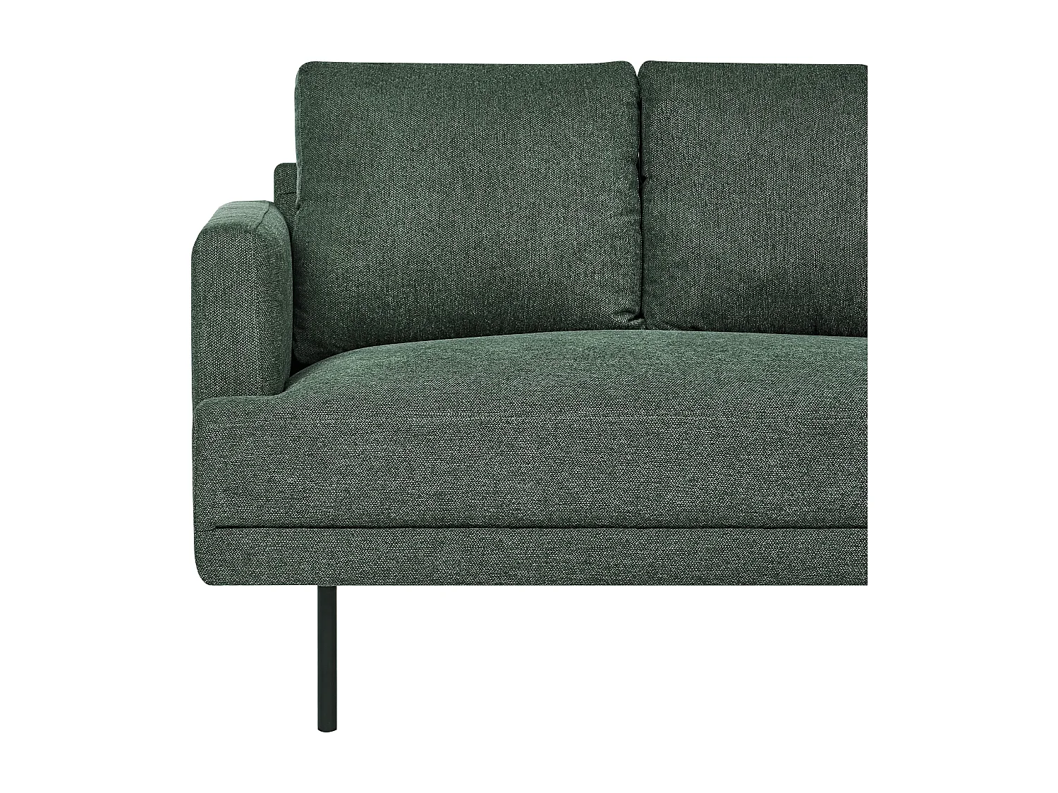 Ecksofa BREDA Stoff Dunkelgrün 4-Sitzer linksseitig