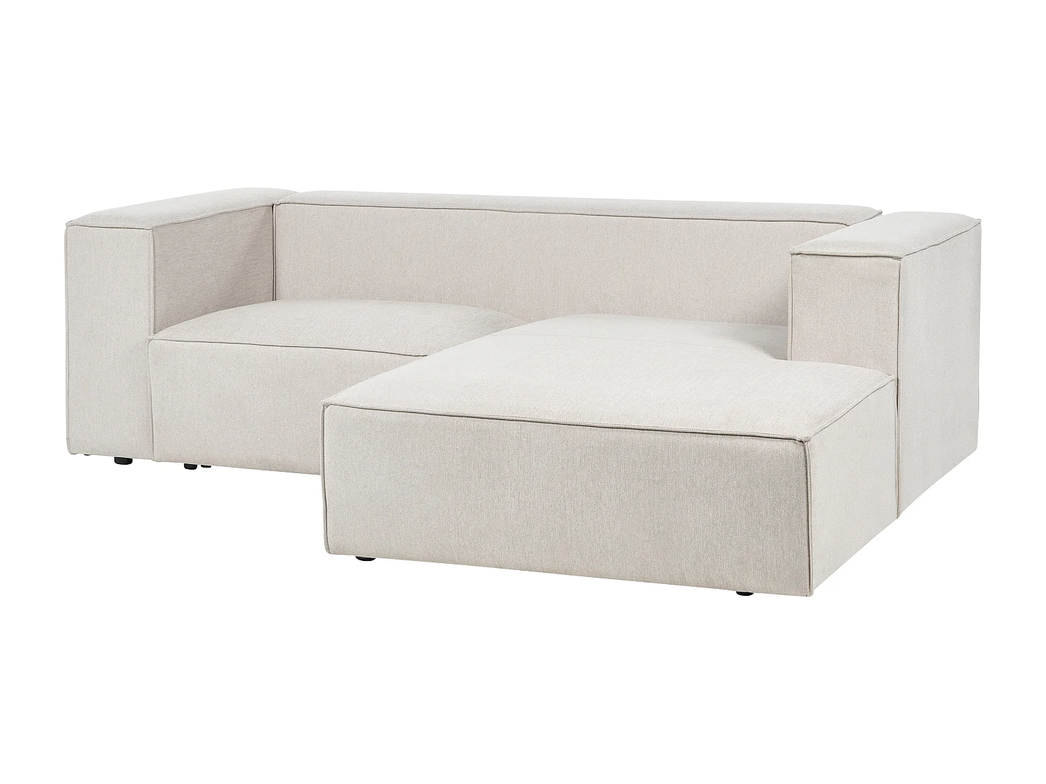 Hoekbank VERNON Stof Lichtbeige 2-zitter Linkerzijde