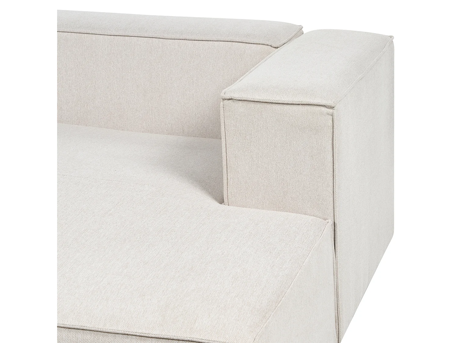 Hoekbank VERNON Stof Lichtbeige 2-zitter Linkerzijde