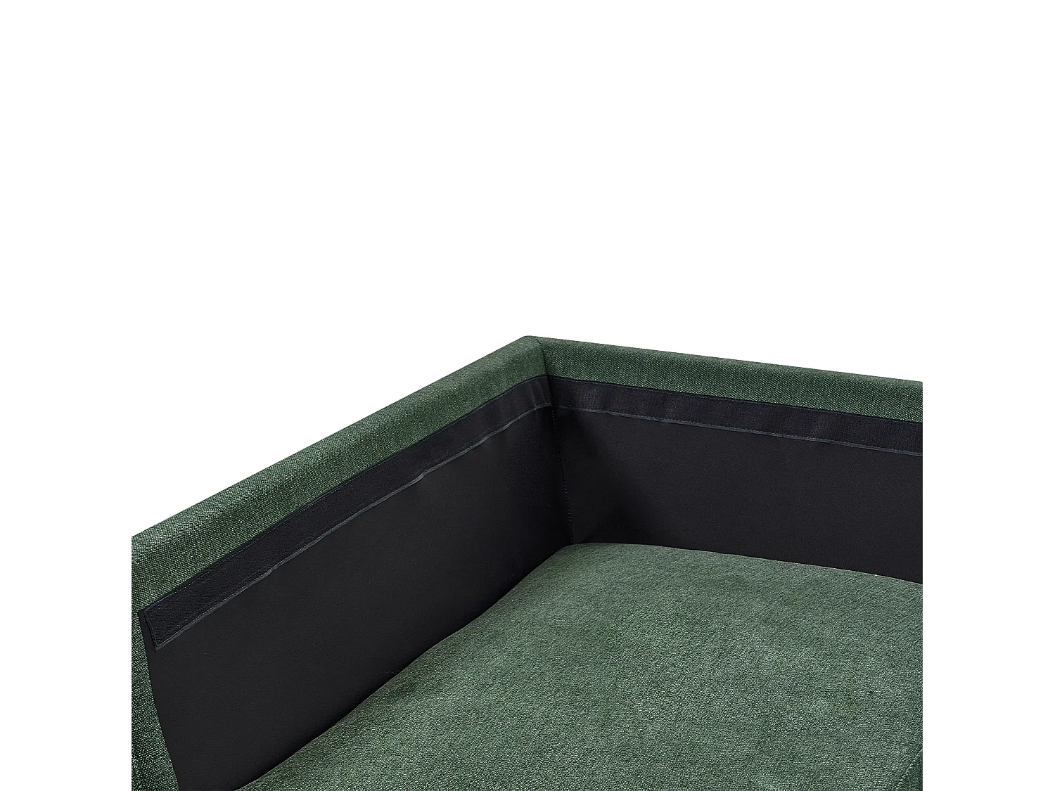 Canapé d'Angle Moderne Vert Foncé Côté Droit 4 Places avec Pieds en Métal Noir Breda