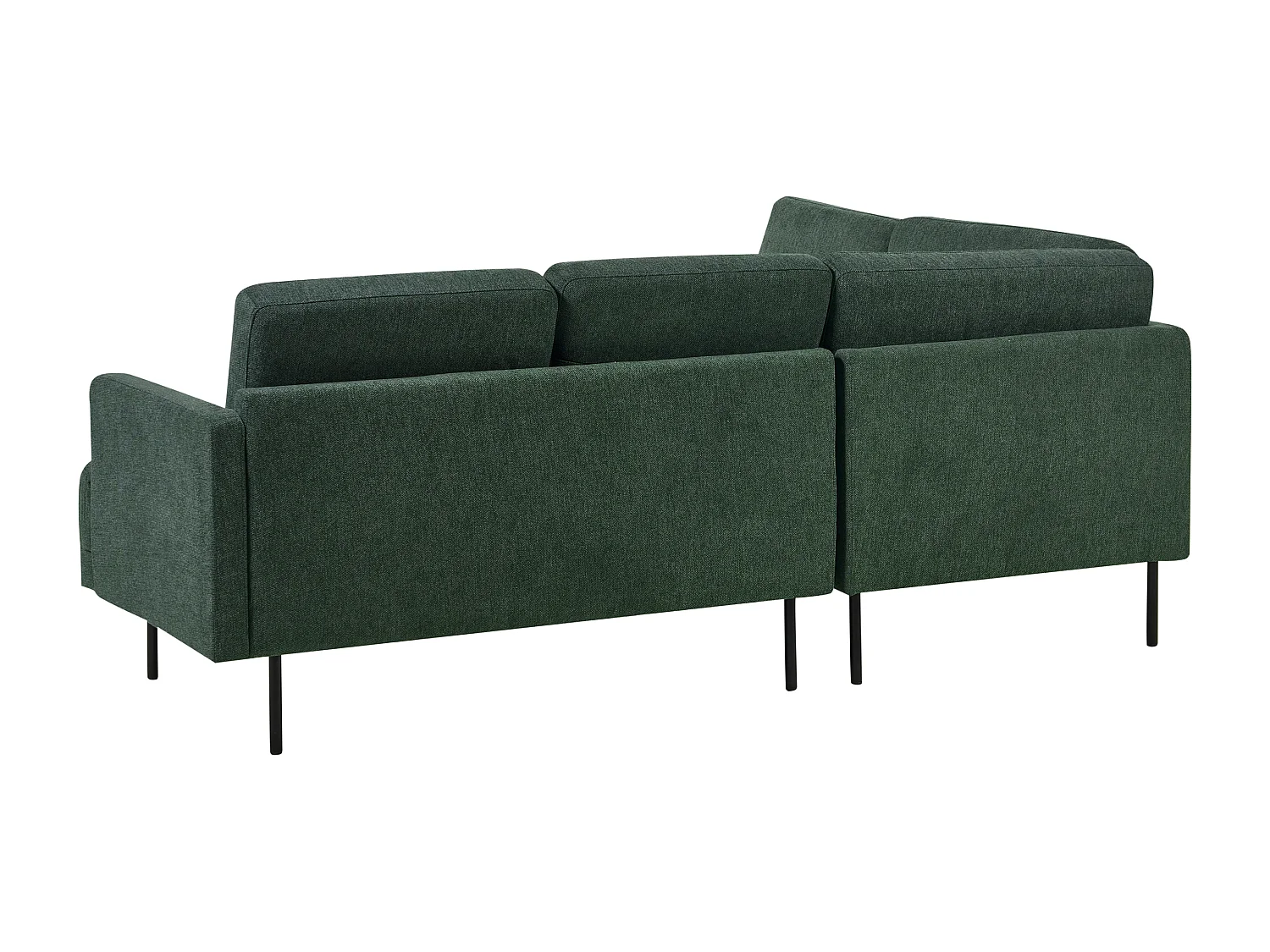 Narożnik BREDA Ciemnozielony dla 4 osób Prawostronny