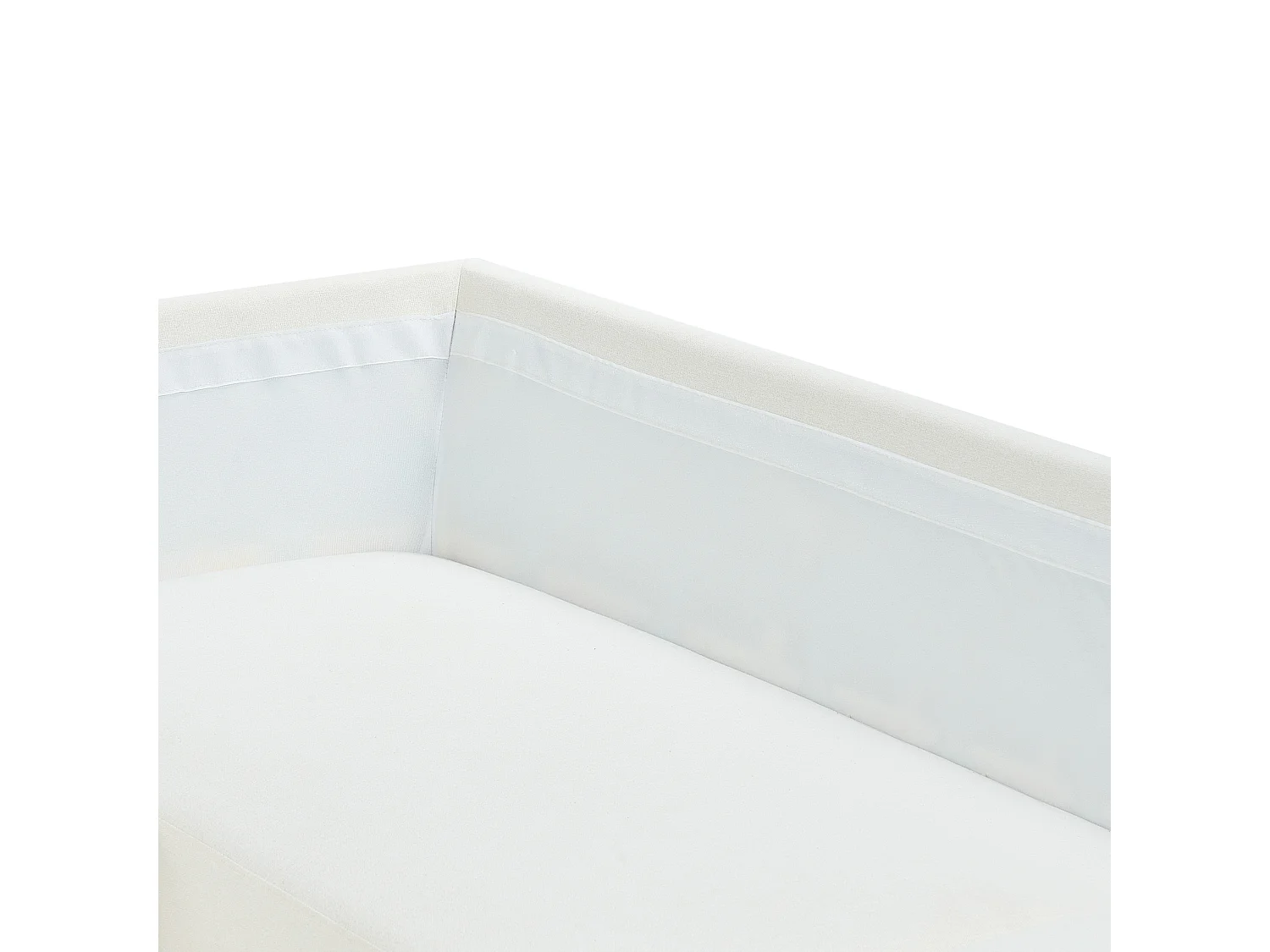 Hoekbank 4-zits stof wit rechtszijdig BREDA