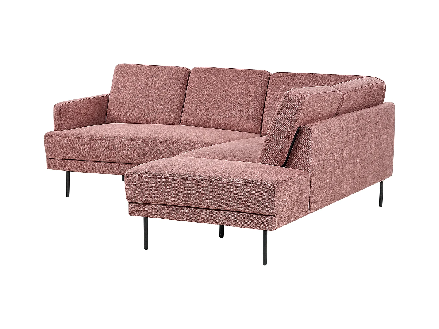Hoekbank BREDA Stof Roze 4-zitter Linkerzijde