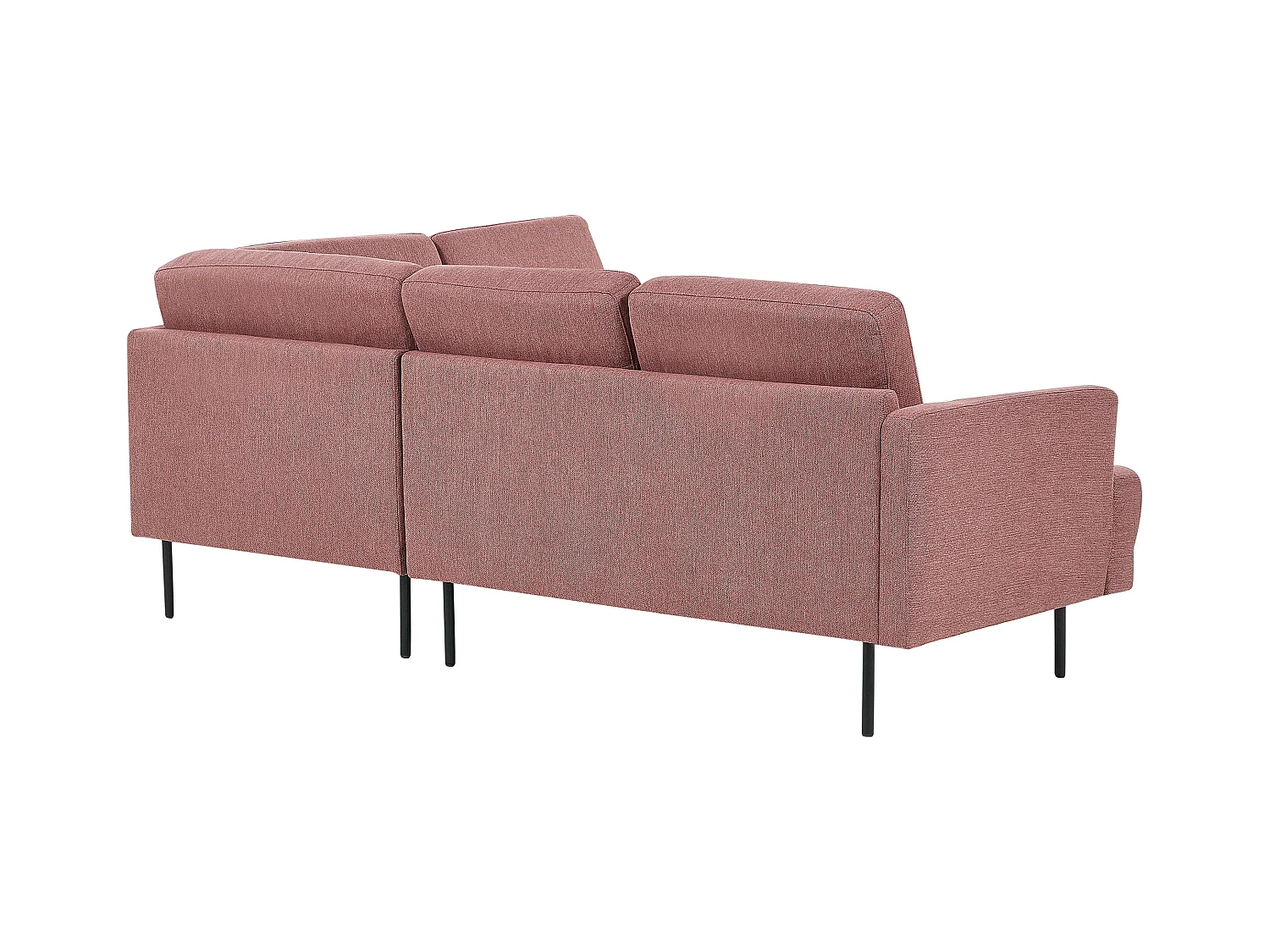 Hoekbank BREDA Stof Roze 4-zitter Linkerzijde