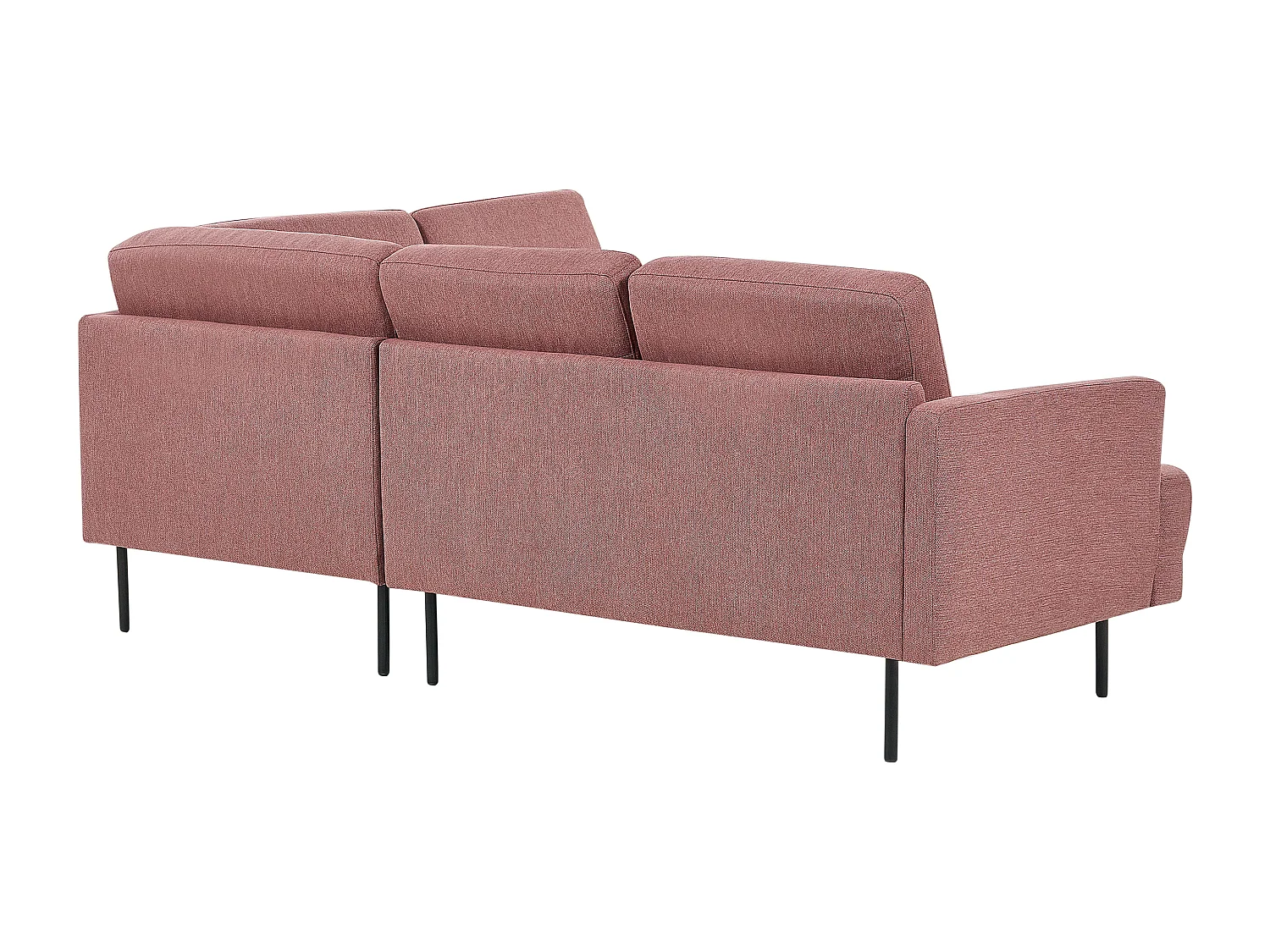 Ecksofa BREDA Stoff Rosa 4-Sitzer linksseitig