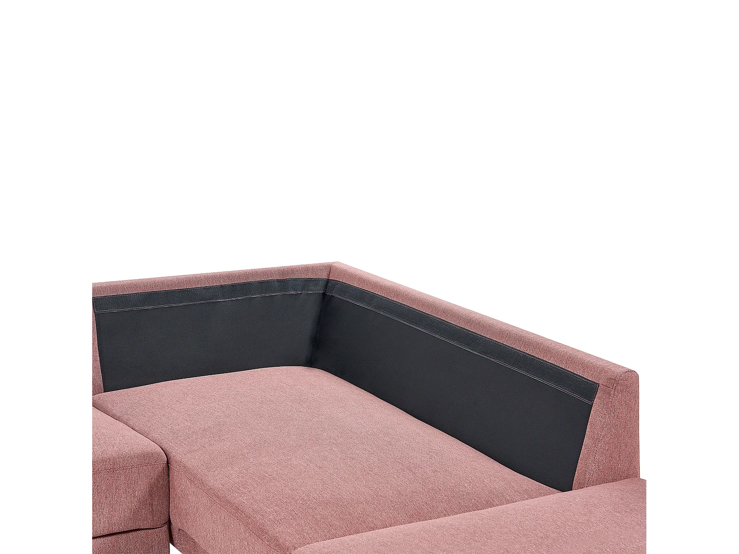 Ecksofa BREDA Stoff Rosa 4-Sitzer linksseitig