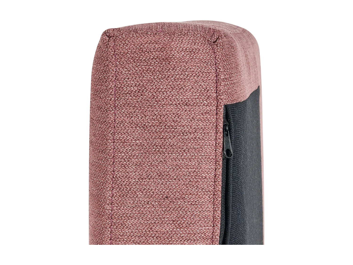 Sofá de canto BREDA Tecido Rosa 4 lugares à direita