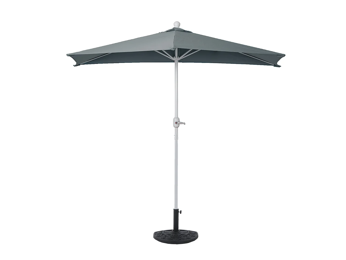 Parasol Lorca II,  300 cm antracytowy z podstawą
