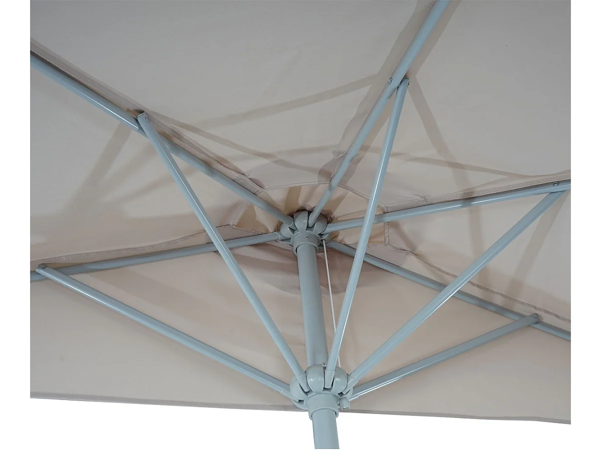 Parasol Lorca I halfronde UV 50+,  300cm crème zonder voet