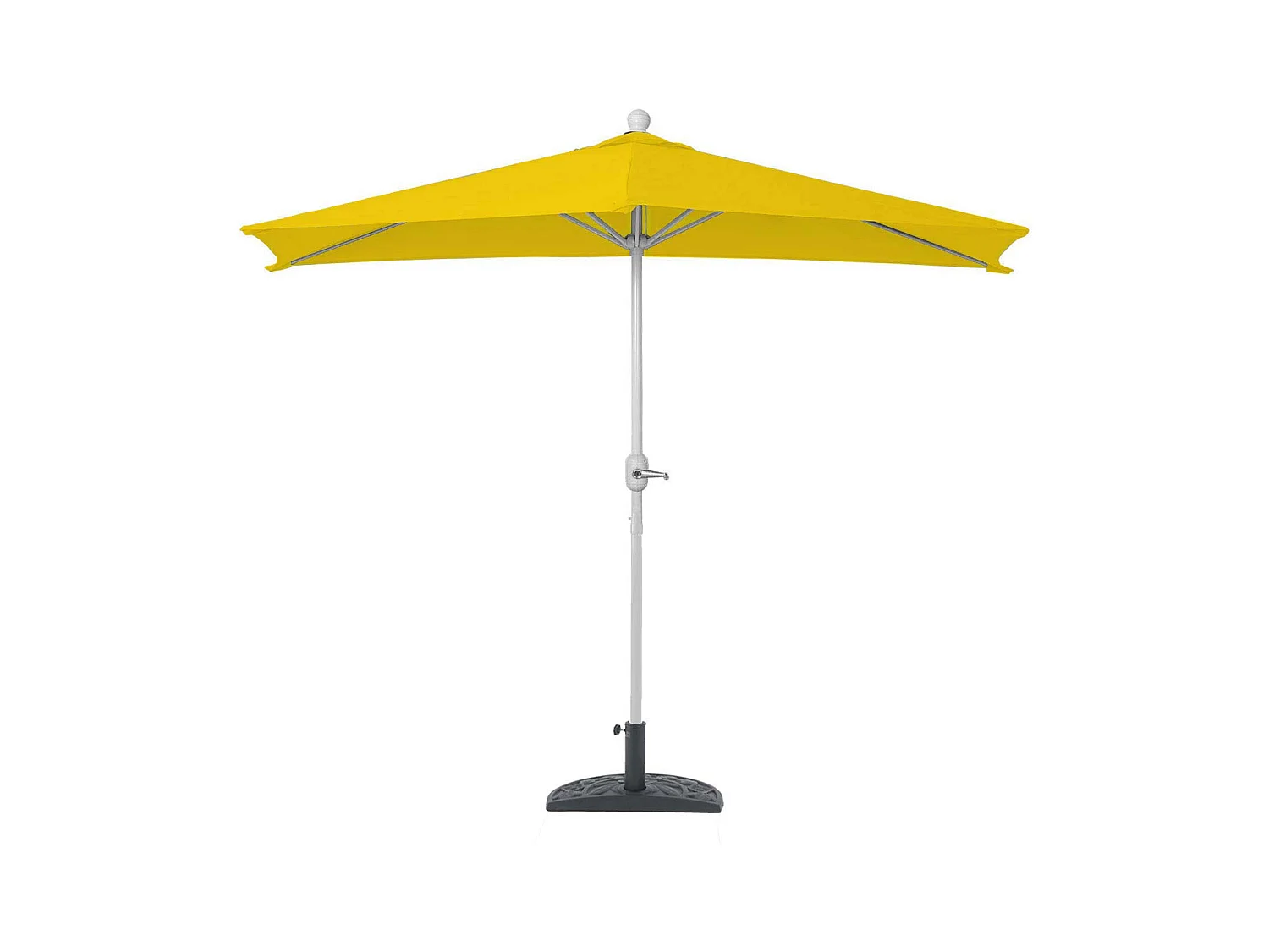 Parasol Lorca I semi-circulaire UV 50,  270cm jaune avec support