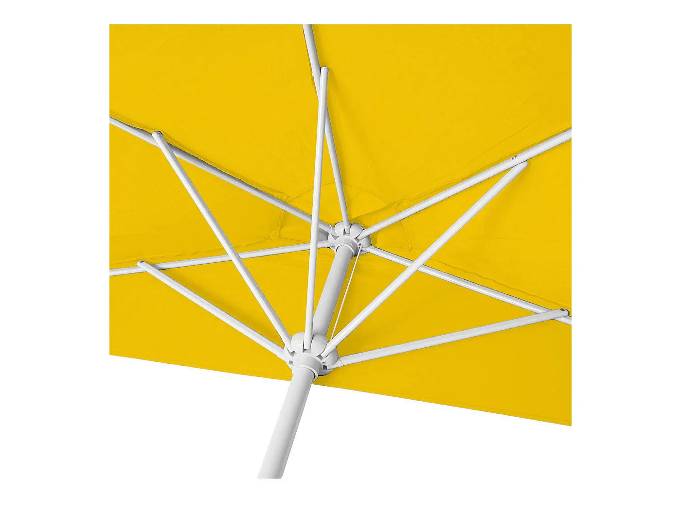 Parasol Lorca I semi-circulaire UV 50,  270cm jaune avec support