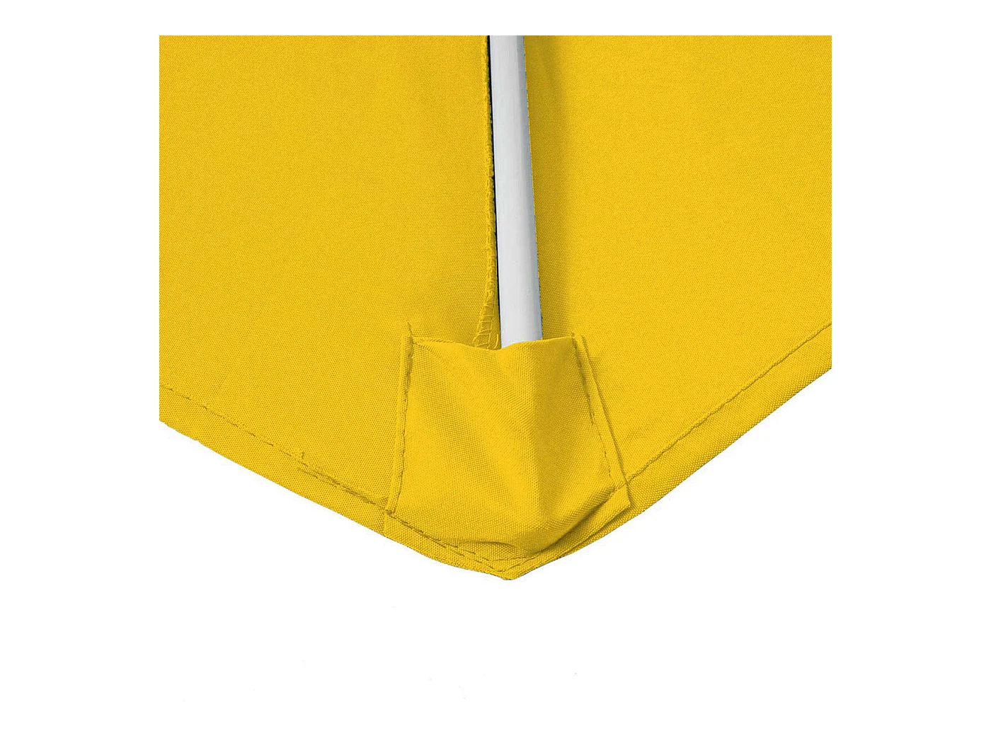 Parasol Lorca I semi-circulaire UV 50,  270cm jaune avec support