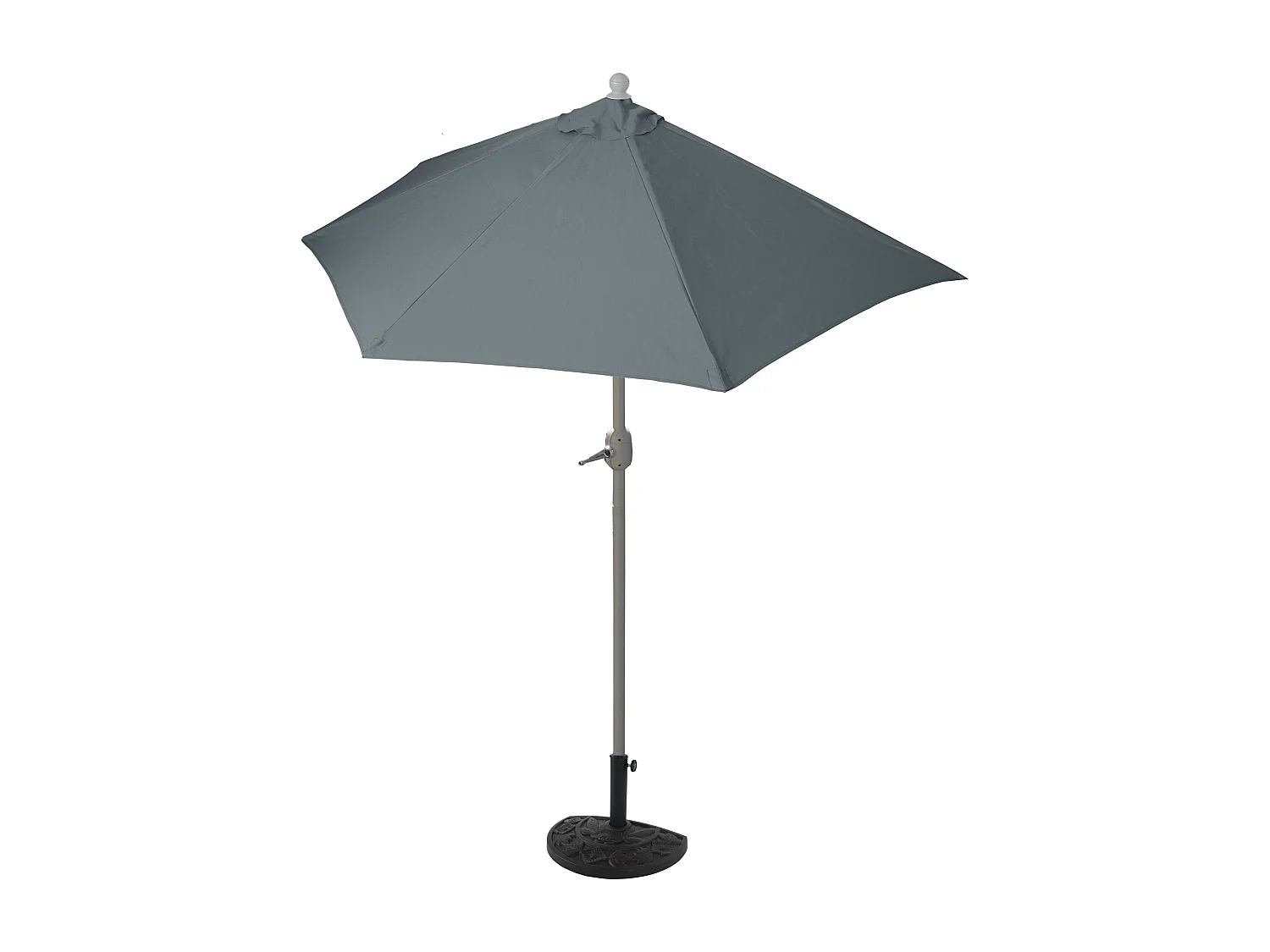 Sonnenschirm Lorca I halbrund UV 50+, 270cm anthrazit mit Ständer