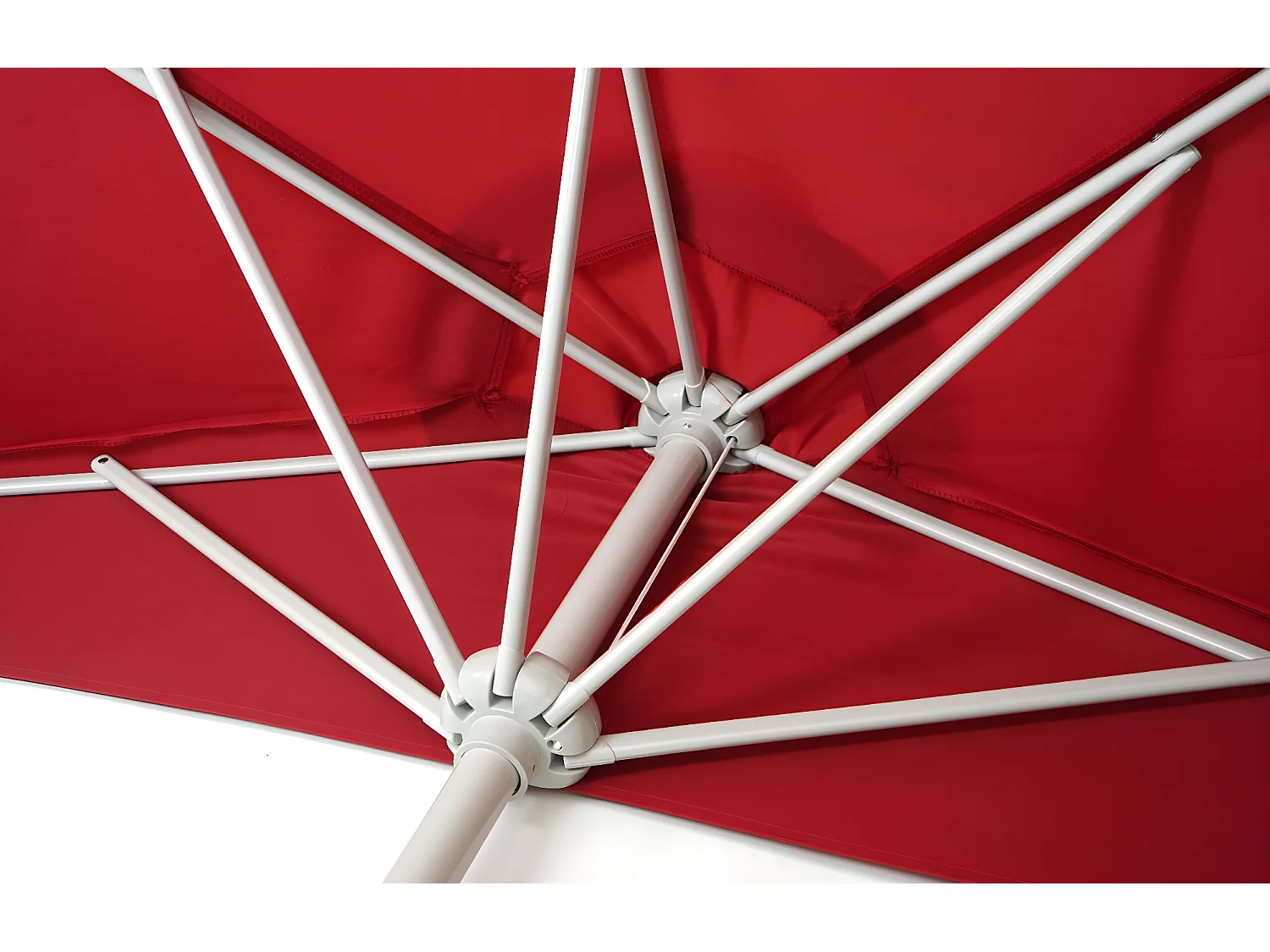 Parasol Lorca I halfronde UV 50+,  300cm bordeaux met voet