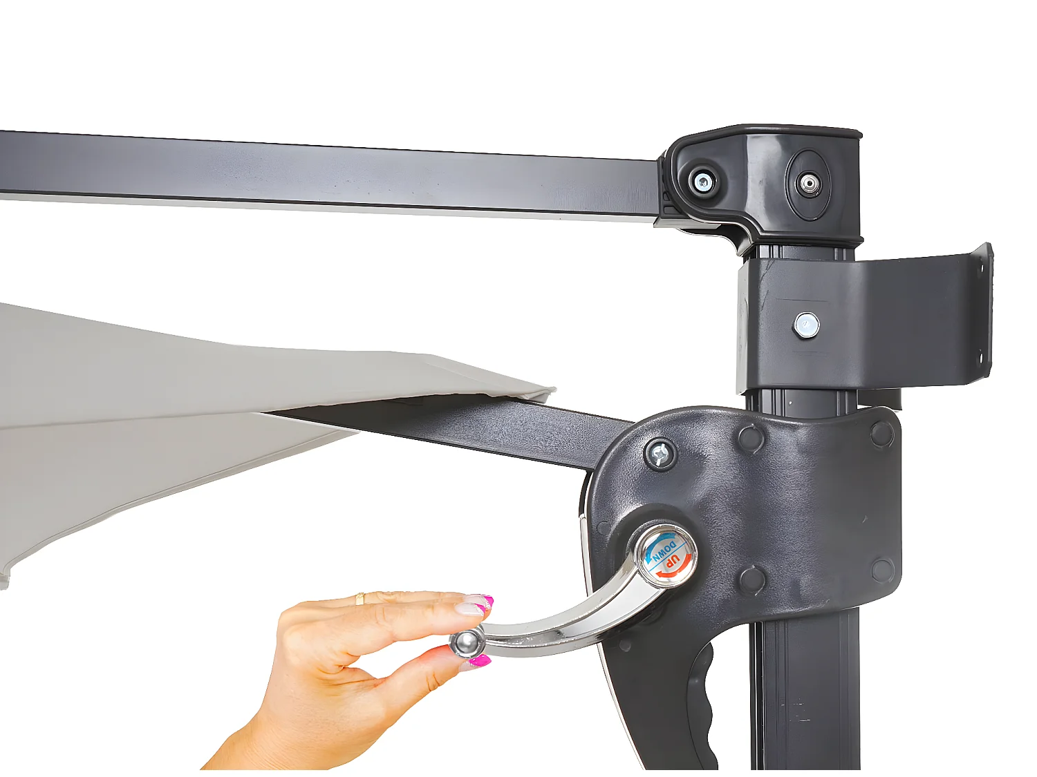 Wandscherm Acerra 3 m kantelbaar,  zand