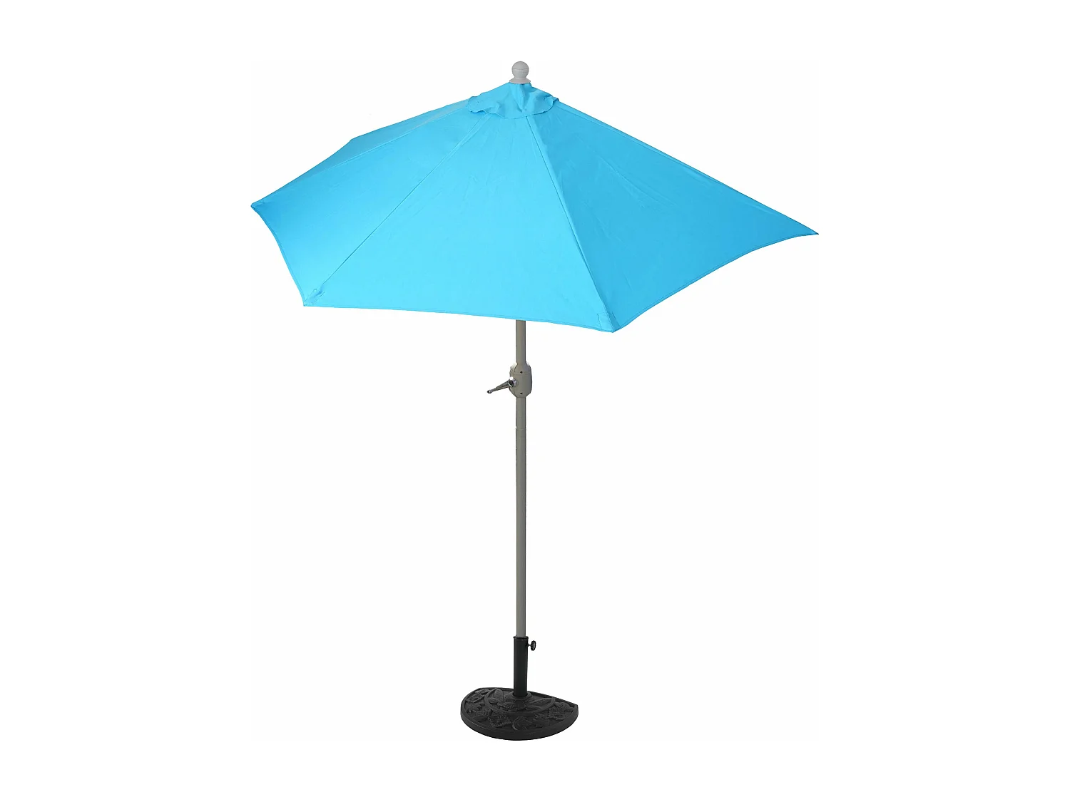 Parasol Lorca I halfronde UV 50+,  270cm turquoise met voet