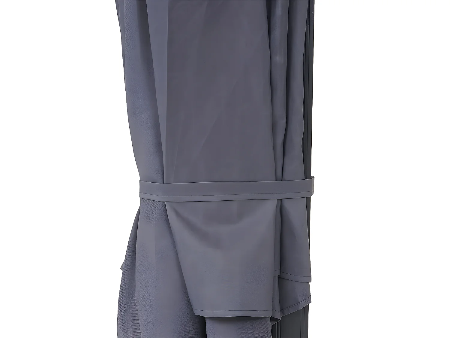 Parasol mural Acerra 3m inclinable,  gris