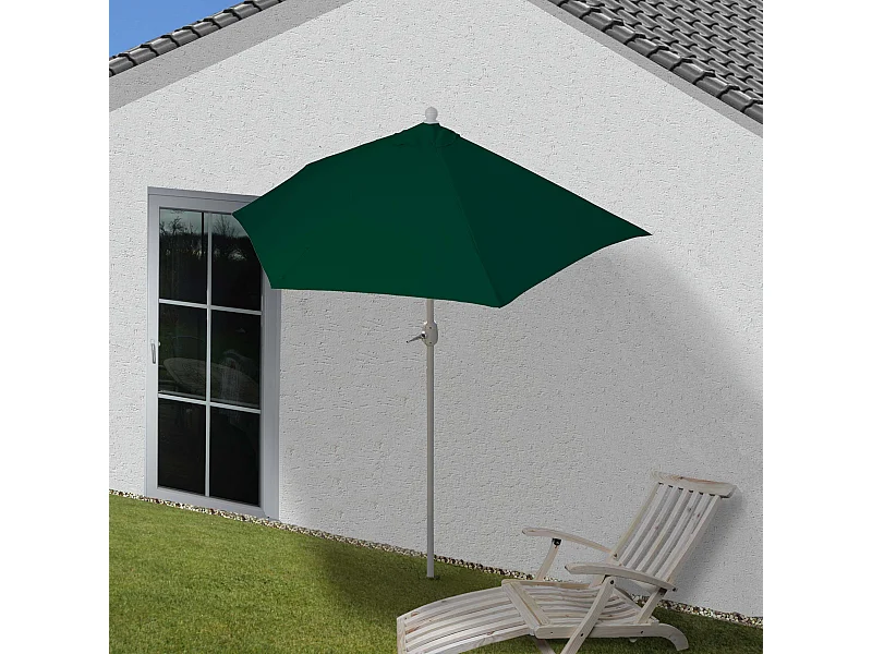 Parasol Lorca I półokrągły UV 50+,  300cm zielony bez stojaka