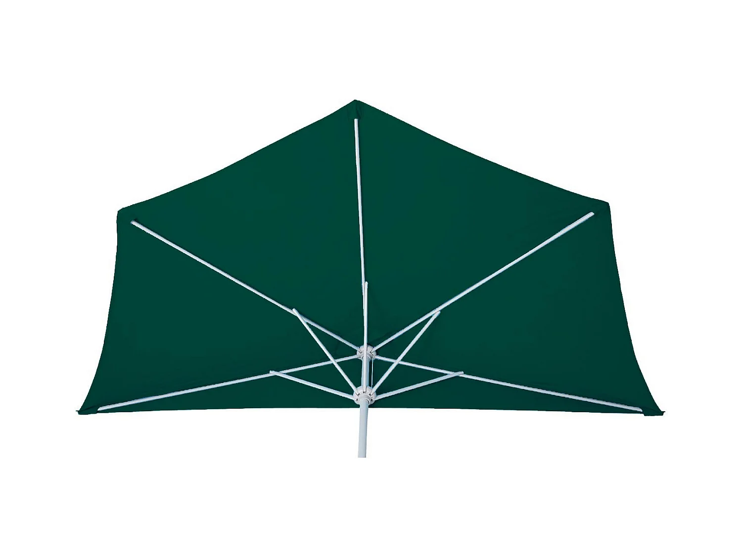 Ombrellone da parete balcone salvaspazio mezzaluna semicircolare Parla 135x260x252cm verde con base