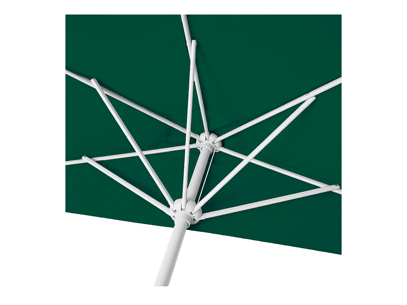 Ombrellone da parete balcone salvaspazio mezzaluna semicircolare Parla 135x260x252cm verde con base