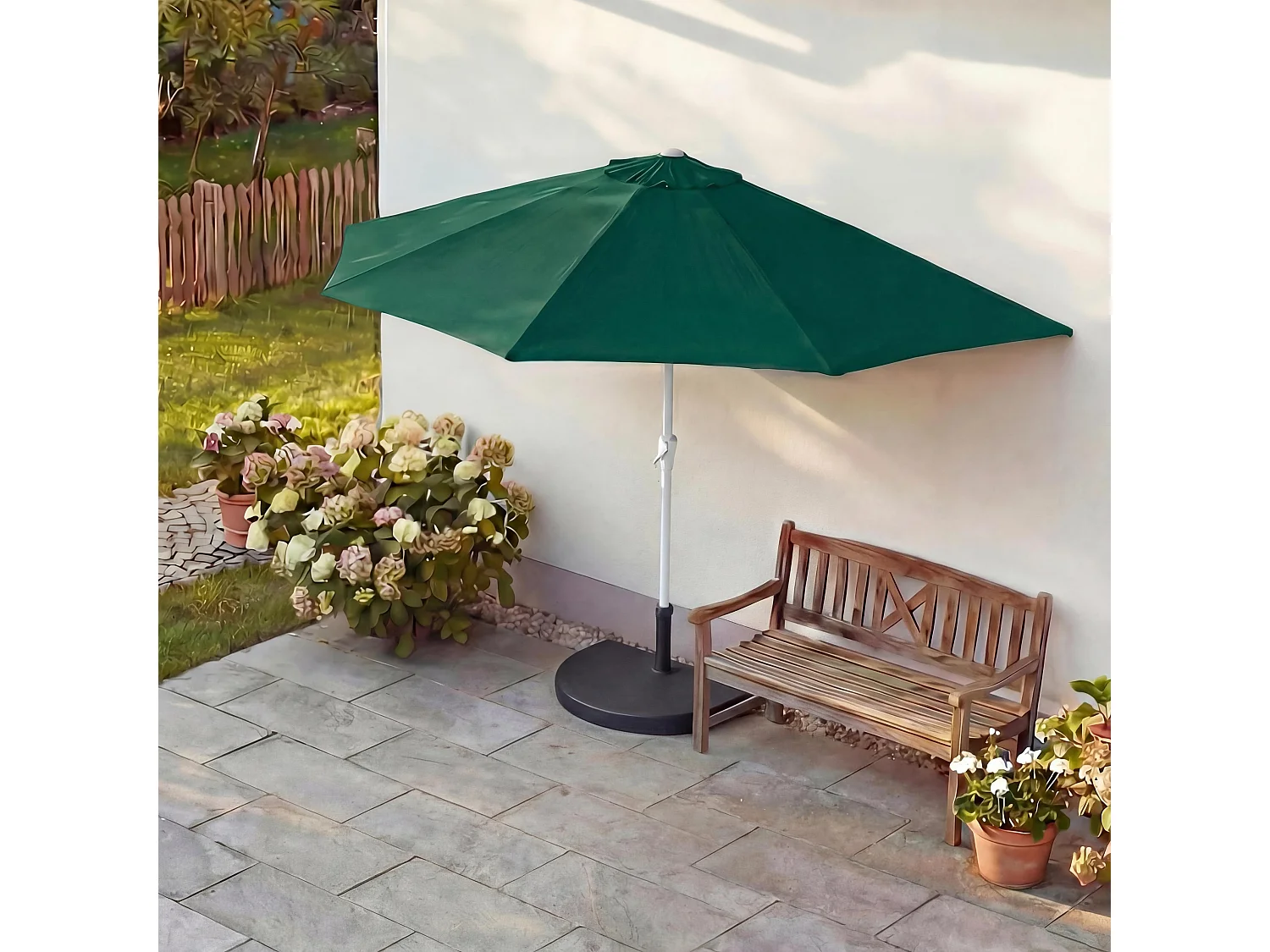 Parasol Lorca I,  270 cm groen met standaard
