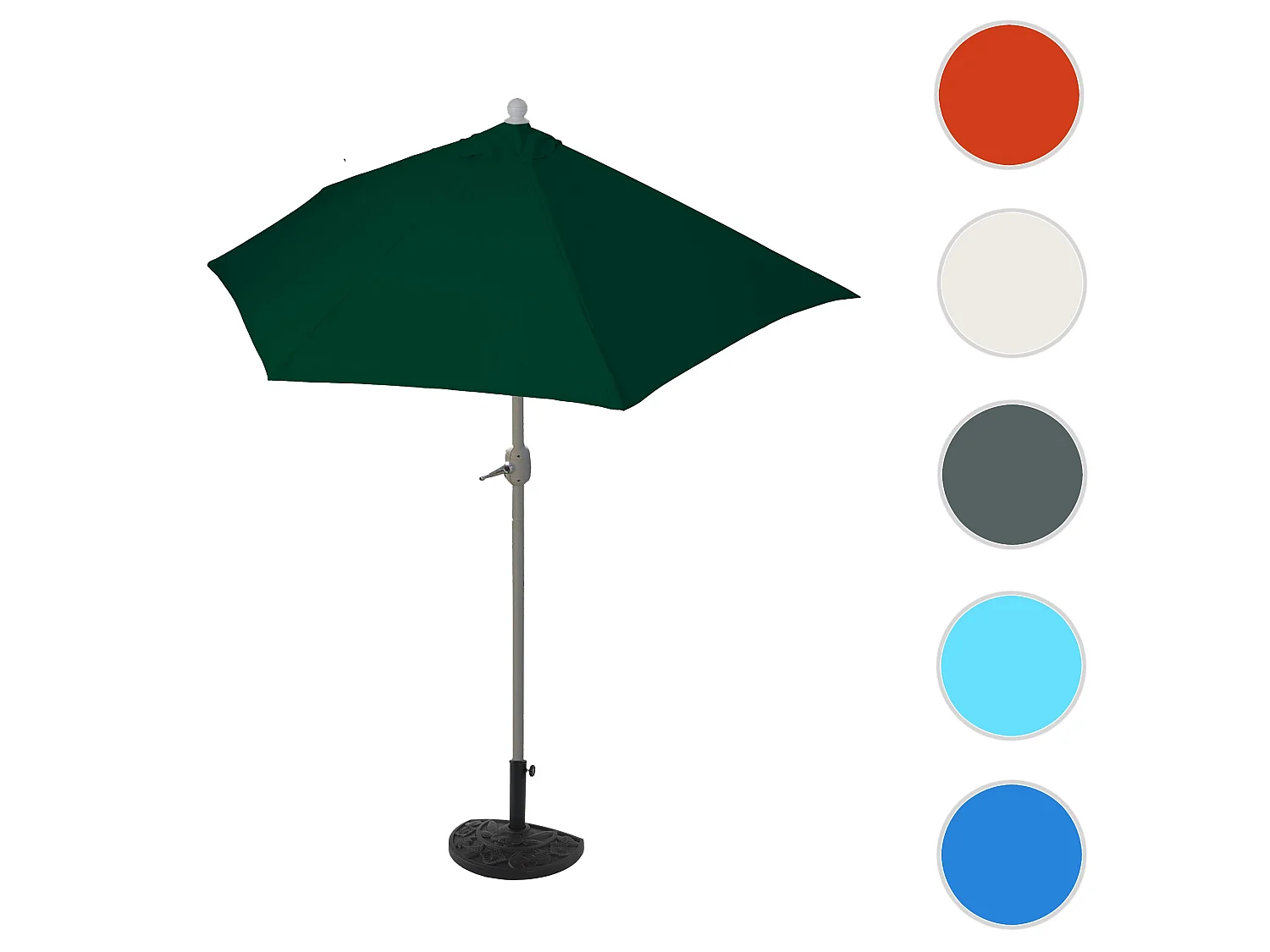 Parasol Lorca I,  270 cm groen met standaard