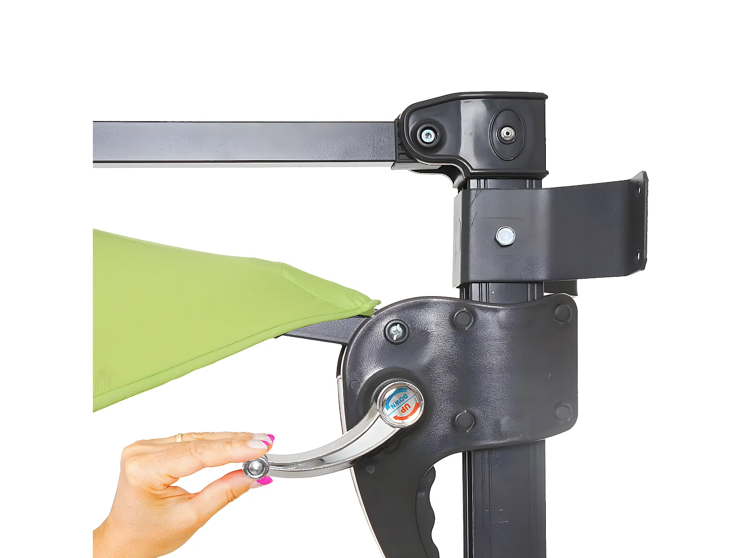 Ecrã de parede Acerra 3m inclinável,  verde-limão