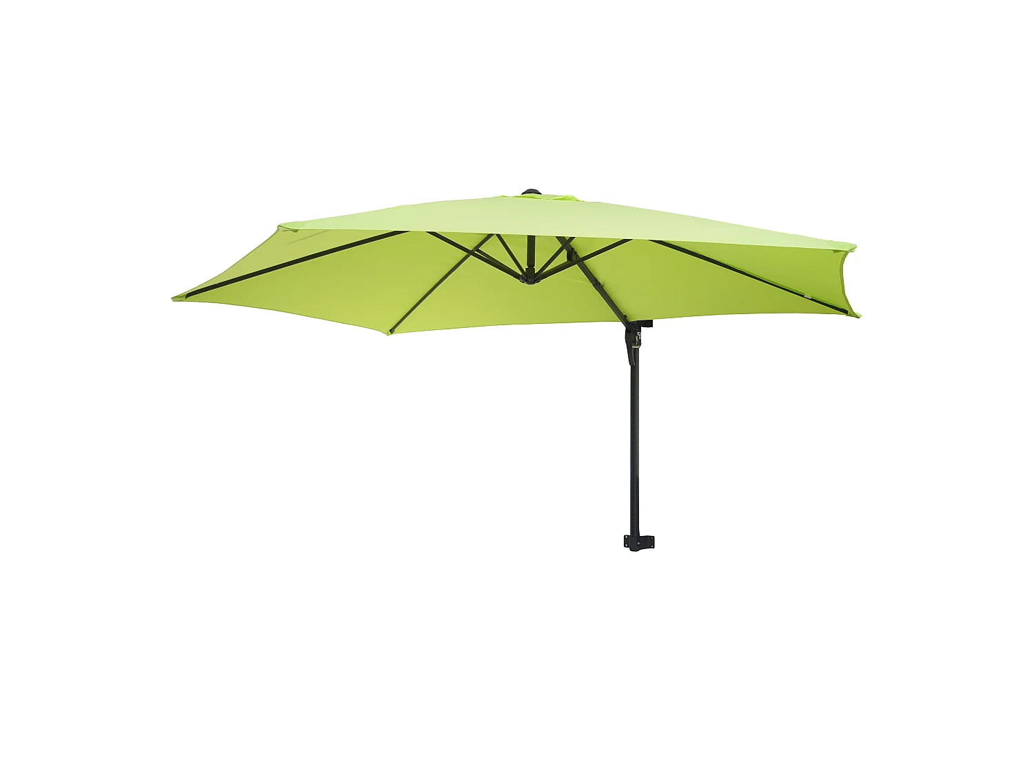 Parasol mural Acerra 3m inclinable,  vert limon