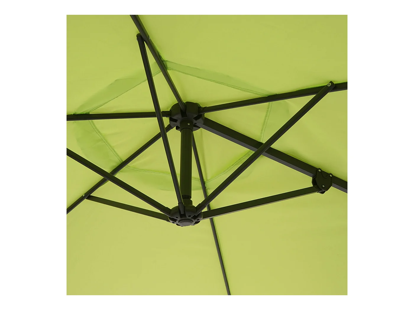Parasol mural Acerra 3m inclinable,  vert limon