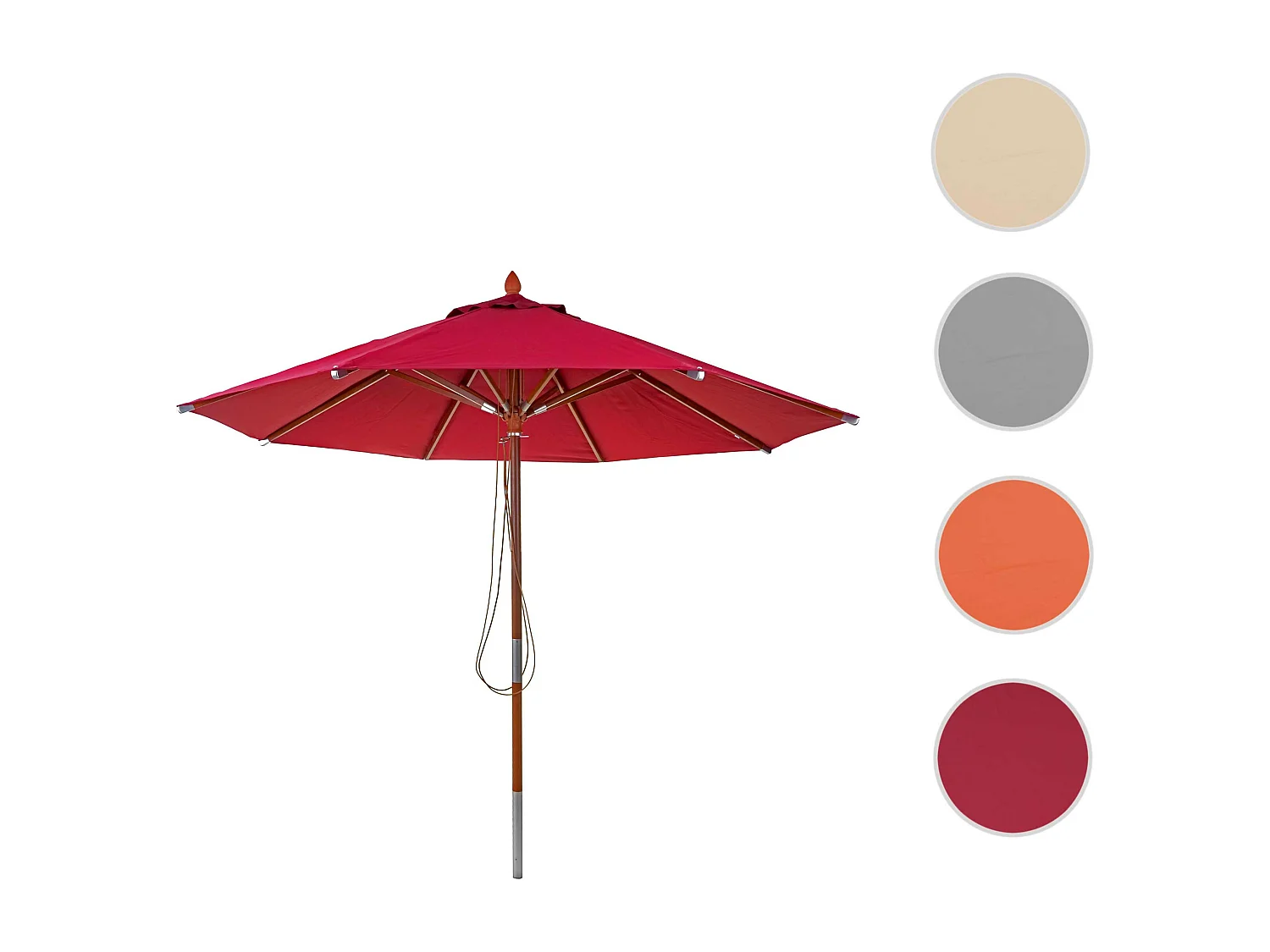 Parasol gastronomiczny MCW-C57 I okrągły,  bordeaux