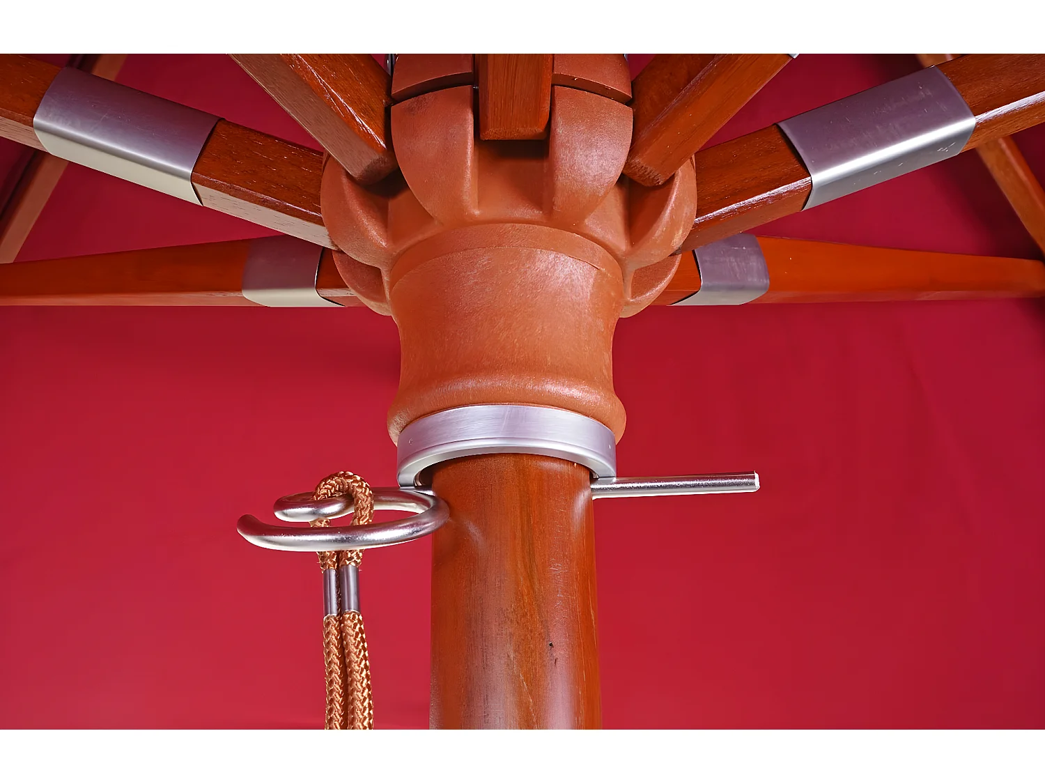 Gastronomie Parasol en bois MCW-C57,  bordeaux