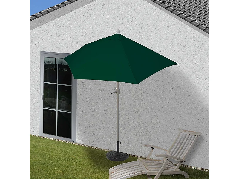 Parasol Lorca I halfrond UV 50+,  300cm groen met voet