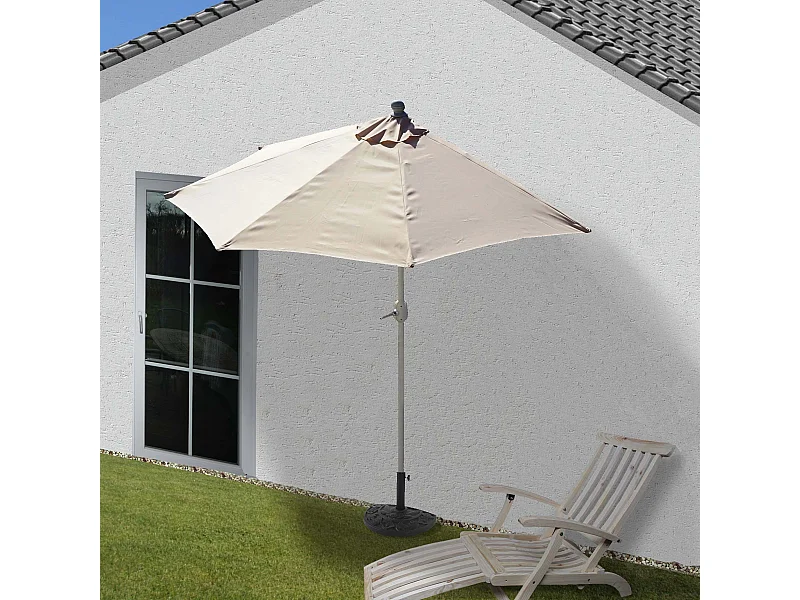 Sonnenschirm Lorca I, 270cm creme mit Ständer