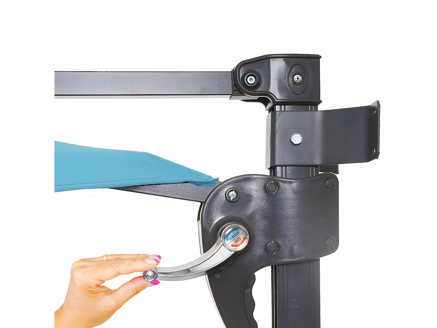 Odchylany ekran ścienny Acerra 3m,  turkusowy