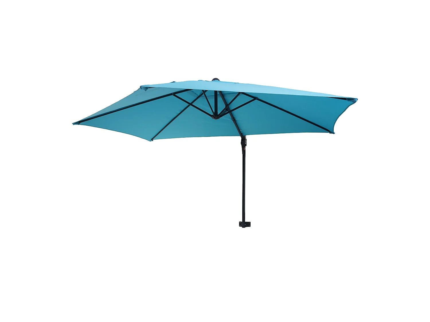 Ombrellone rotondo parete balcone salvaspazio Casoria poliestere 3 m azzurro