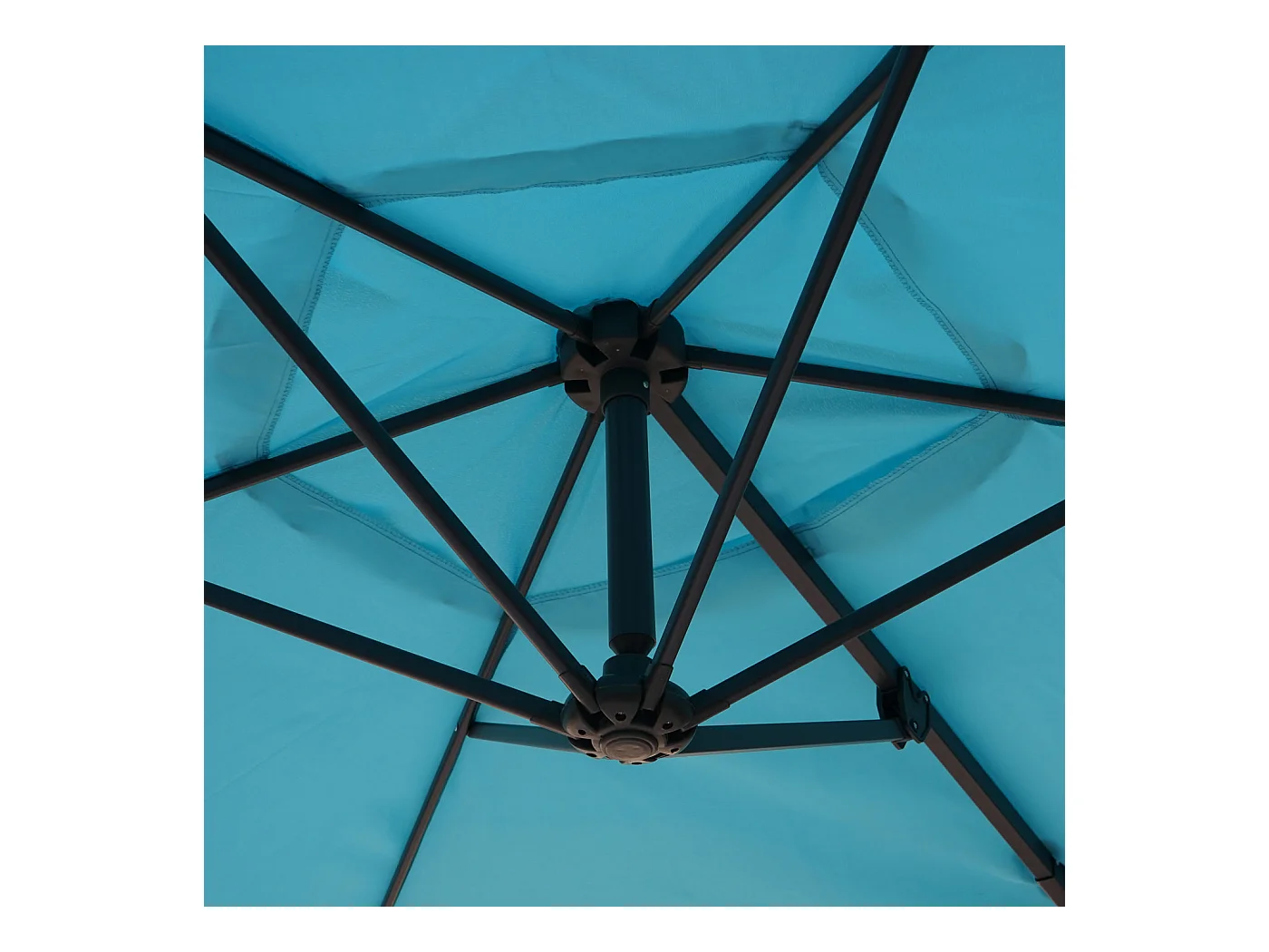 Ombrellone rotondo parete balcone salvaspazio Casoria poliestere 3 m azzurro