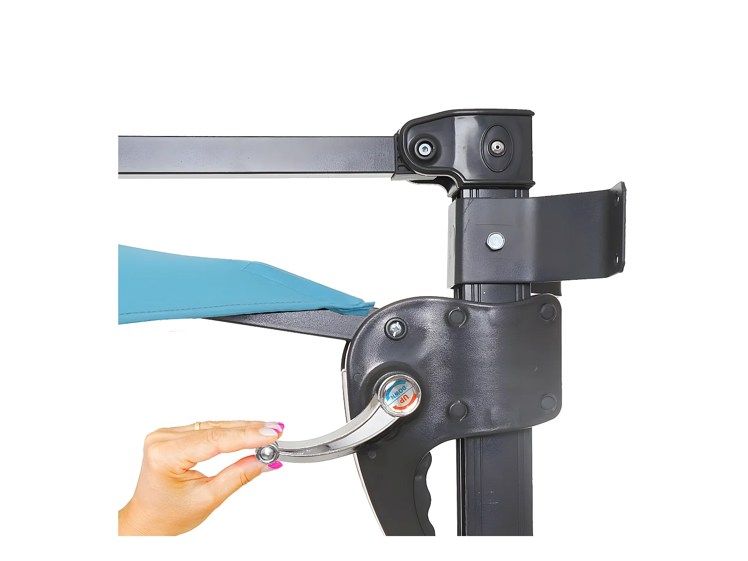 Ombrellone rotondo parete balcone salvaspazio Casoria poliestere 3 m azzurro