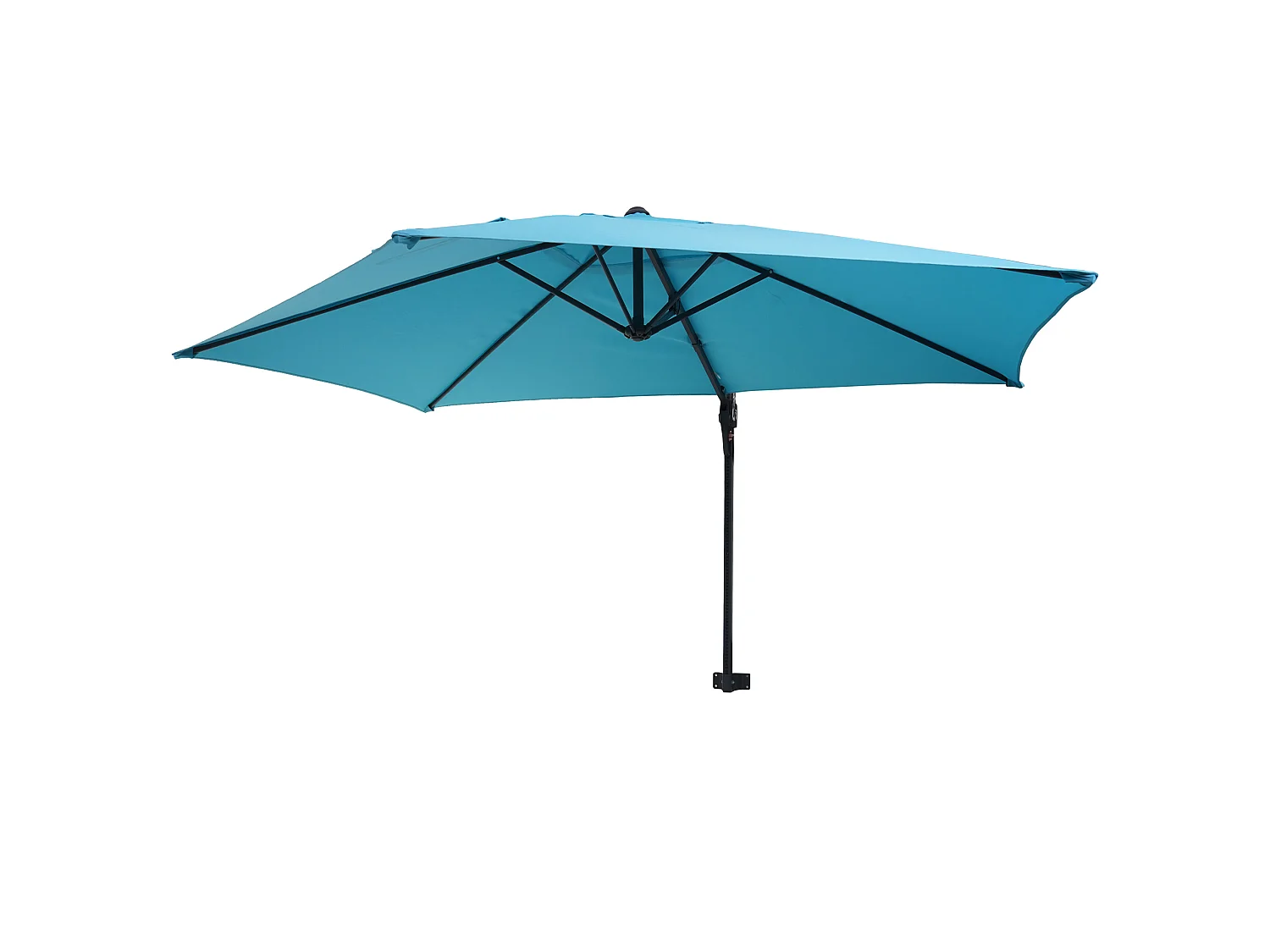 Parasol mural Acerra 3m inclinable,  turquoise