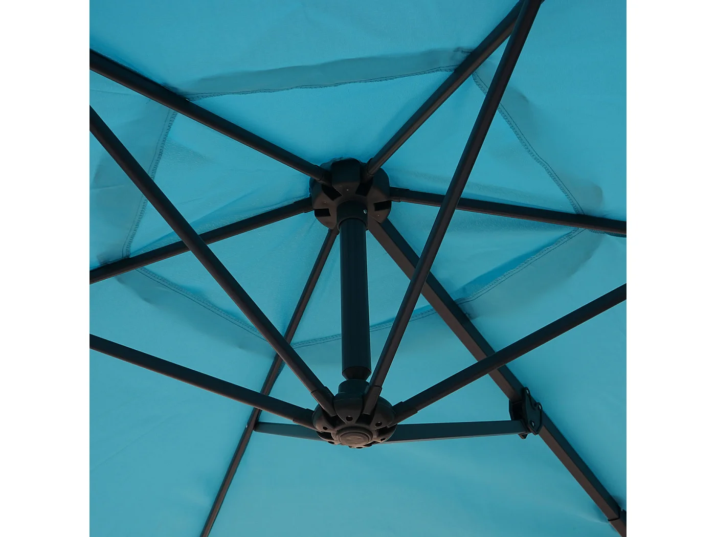 Parasol mural Acerra 3m inclinable,  turquoise