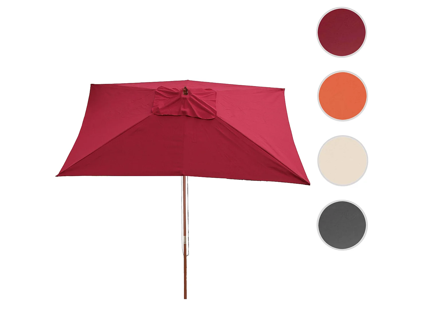 Parasol Lisbonne 2x3m,  bordeaux