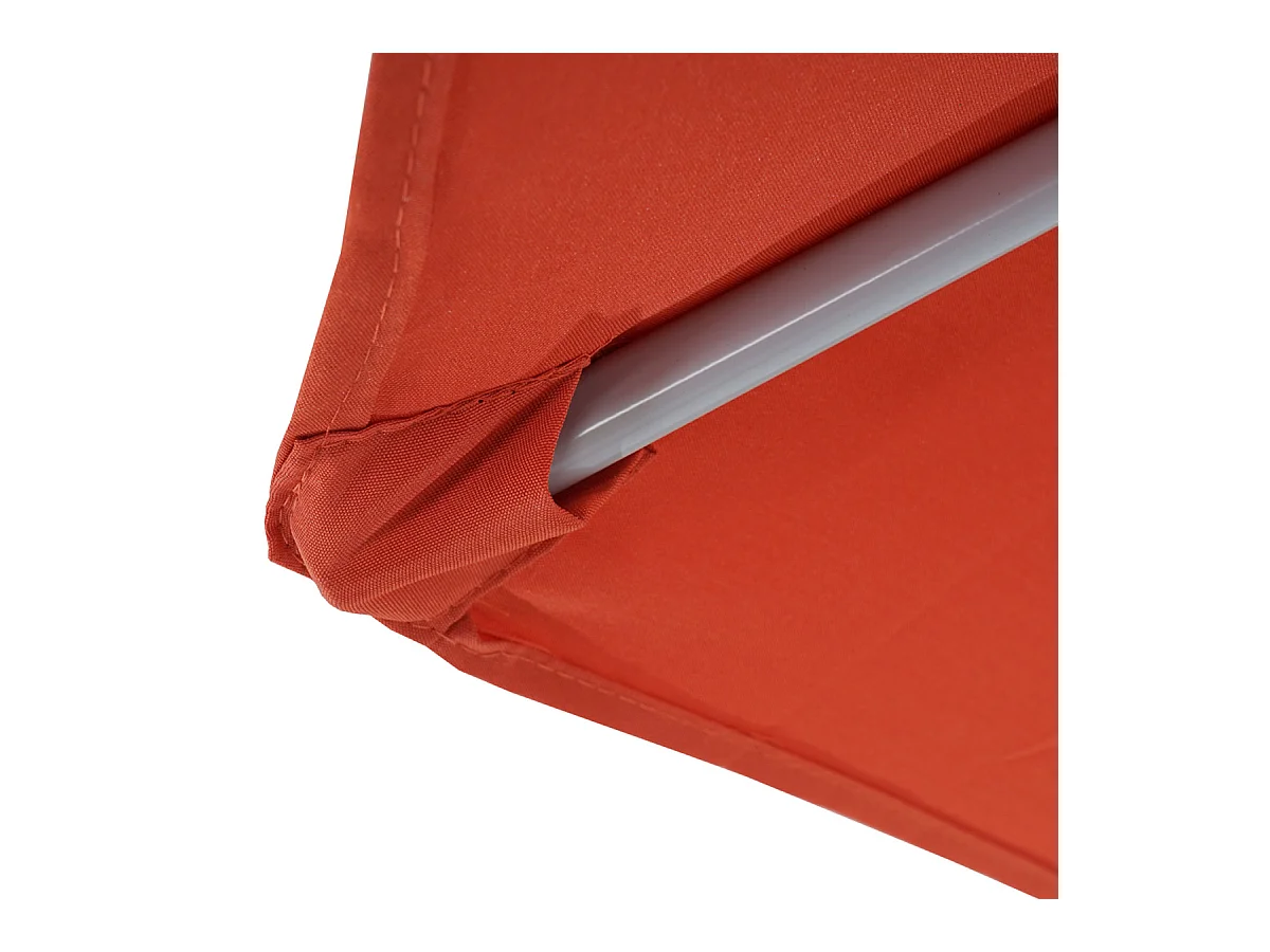 Parasol Lorca semi-circulaire 2,7m UV 50,  terracotta avec pied