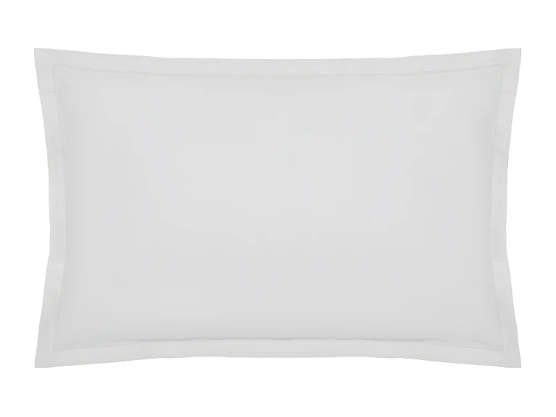 Taie d'oreiller en percale de Coton Blanc 50 x 70 cm