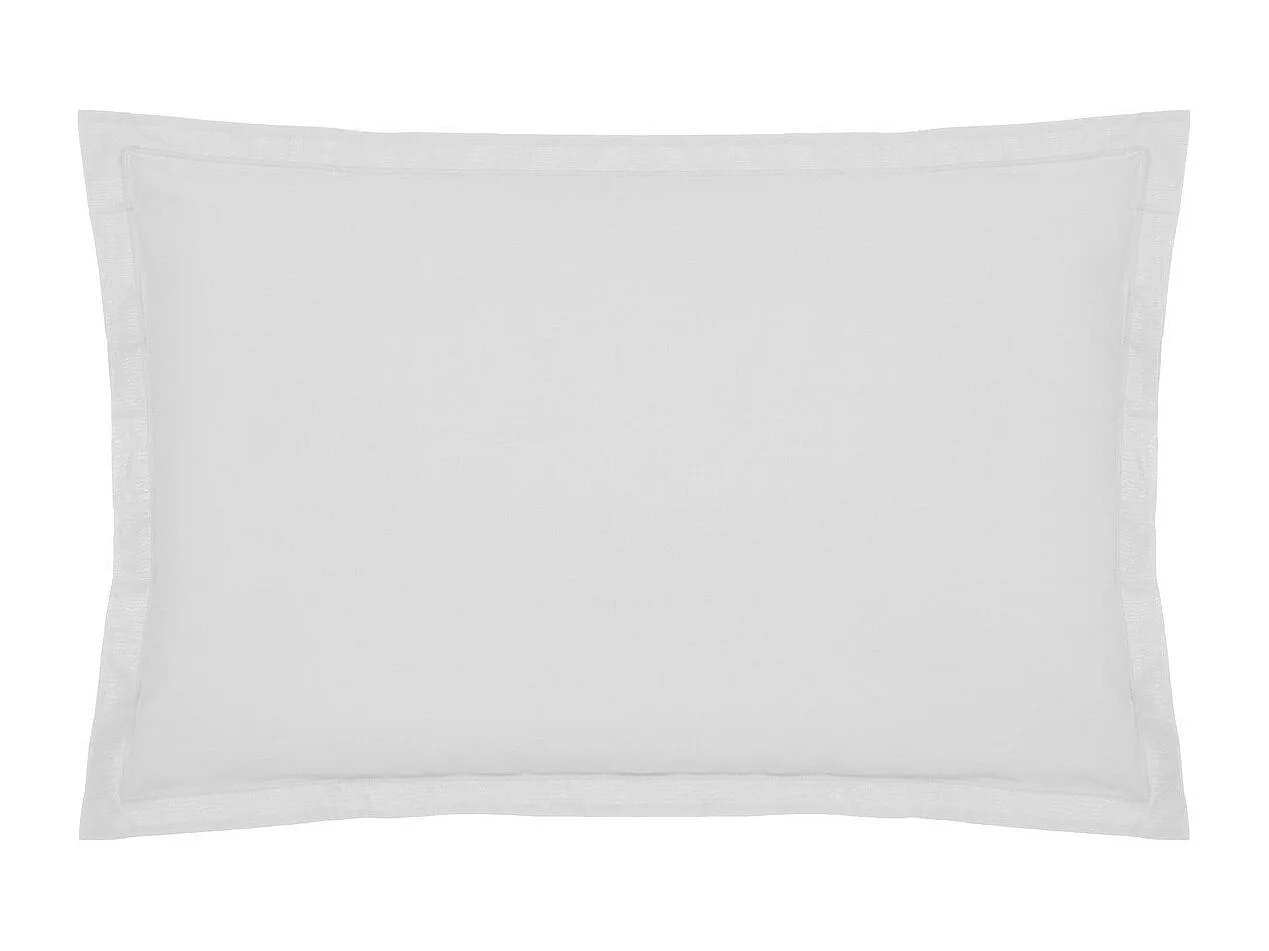 Taie d'oreiller en percale de Coton Blanc 50 x 70 cm