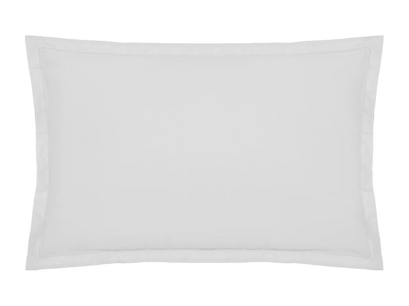 Taie d'oreiller en percale de Coton Blanc 50 x 70 cm