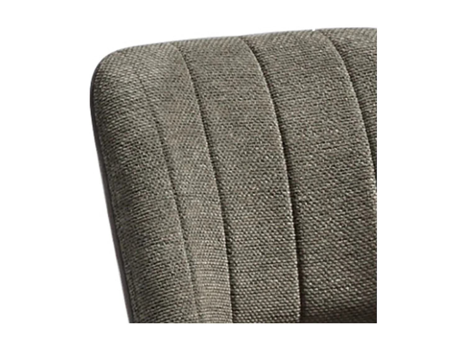 FABRICE - Lot de 2 Chaises Tissu Maille Polyester et Liseré Vert Foncé Chiné