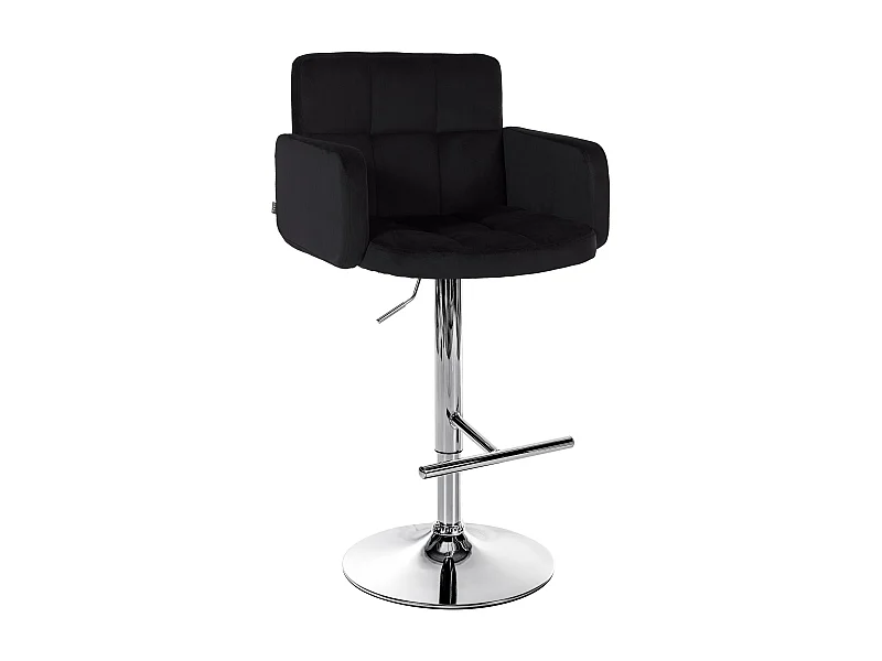 Tabouret de bar - Velours & Métal - Noir - Los Angeles